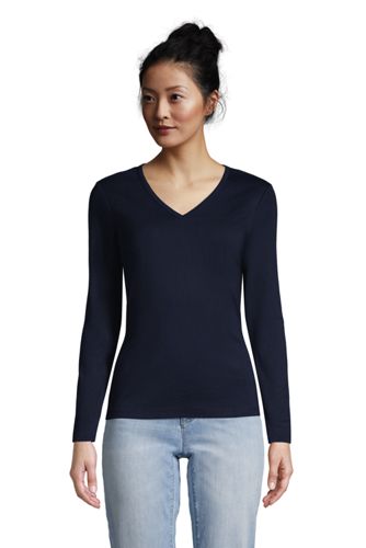 women's petite long sleeve t shirts