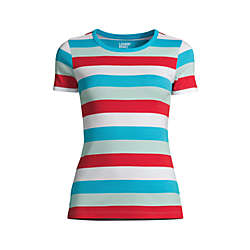 Women's Cotton Rib Short Sleeve Crewneck T-shirt, Front