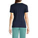 Women's Cotton Rib Short Sleeve Crewneck T-shirt, Back