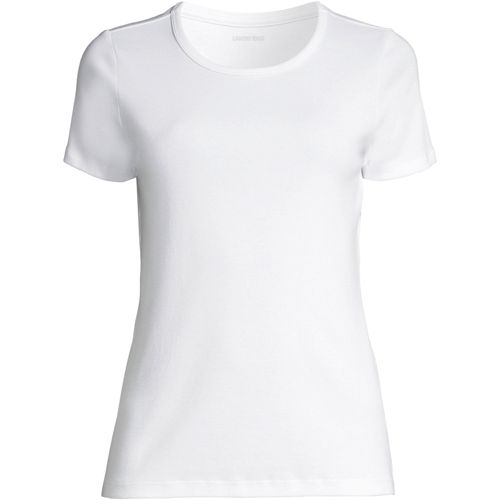 Women's All Cotton Short Sleeve Crewneck T-Shirt 