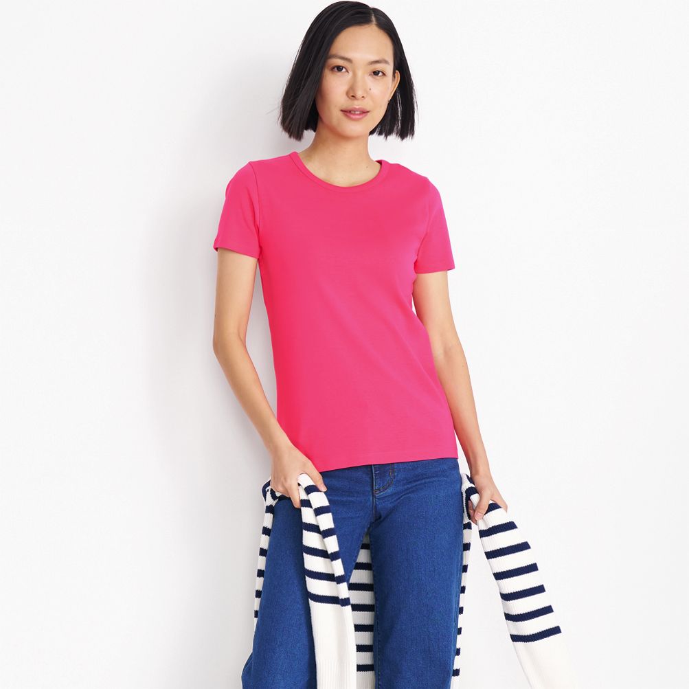 Factory: Fine-rib Crewneck Tee For Women