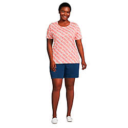 Women's Plus Size Cotton Rib Short Sleeve Crewneck T-shirt, alternative image