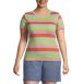 Women's Plus Size Cotton Rib Short Sleeve Crewneck T-shirt, Front