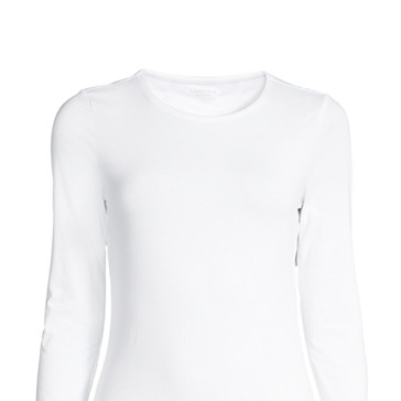 Le T-Shirt Stretch en Coton et Modal à Manches Longues, Femme Stature Standard image number 3