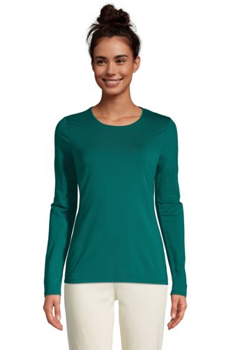 womens long sleeve crew neck shirts