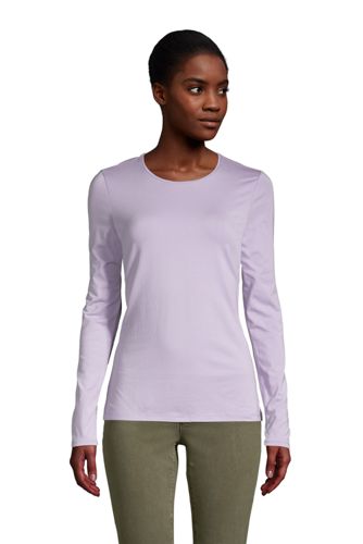 fitted crew neck long sleeve