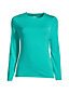 Le T-Shirt Stretch en Coton et Modal à Manches Longues, Femme Stature Standard