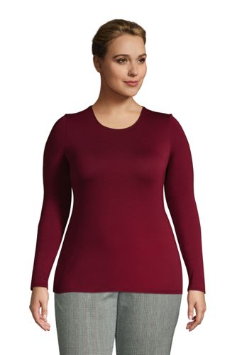 plus size red long sleeve shirt