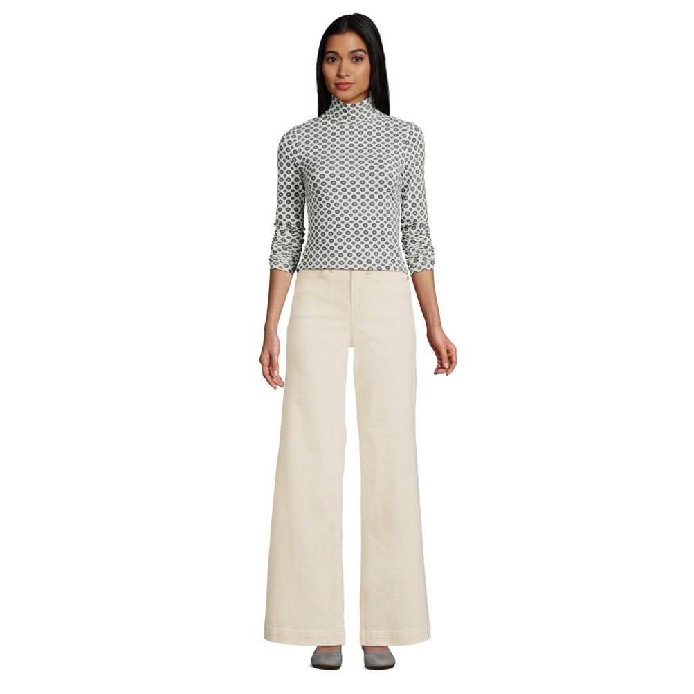 Women's Lightweight Jersey Skimming Long Sleeve Turtleneck