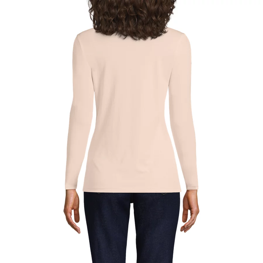Women's Lightweight Jersey Skimming Long Sleeve Turtleneck
