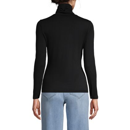 Women's Lightweight Jersey Skimming Long Sleeve Turtleneck - image 2