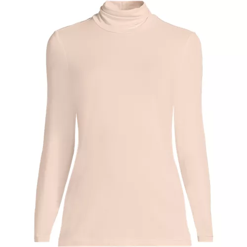 Lightweight Jersey Long Sleeve Turtleneck, Front