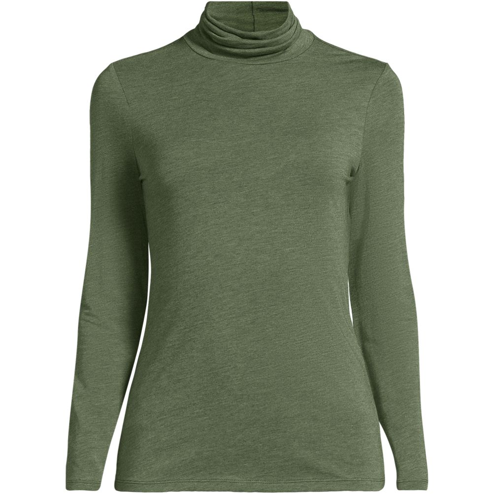 Lightweight Jersey Long Sleeve Turtleneck | Lands' End