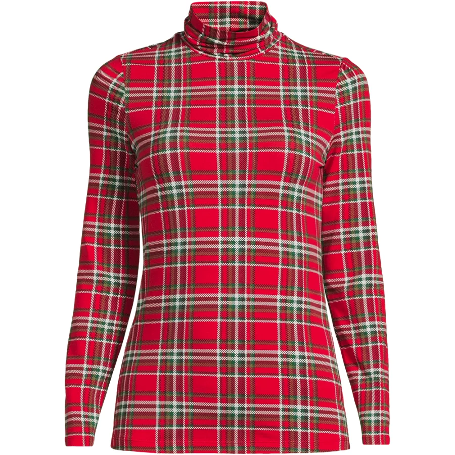 Women's Lightweight Jersey Skimming Long Sleeve Turtleneck view 3