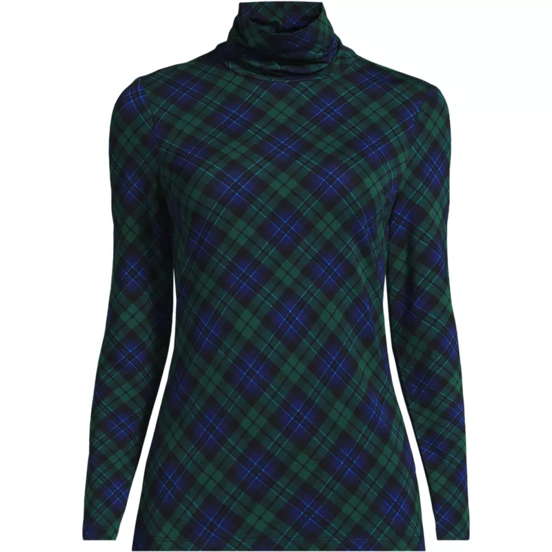 Tall Lightweight Jersey Long Sleeve Turtleneck, Front