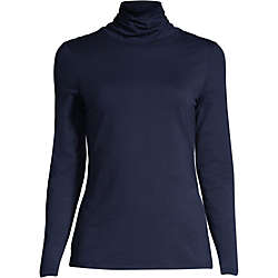 Women's Lightweight Fitted Long Sleeve Turtleneck, Front