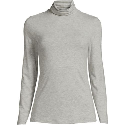 Women's Plus Size Silk Interlock Long Sleeve Crewneck Long Underwear Top