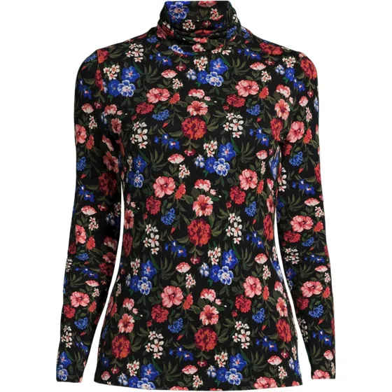 Tall Lightweight Jersey Long Sleeve Turtleneck - primary