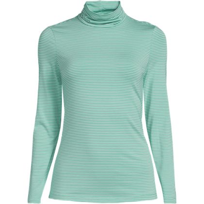 Women's Lightweight Jersey Skimming Long Sleeve Turtleneck - image 3