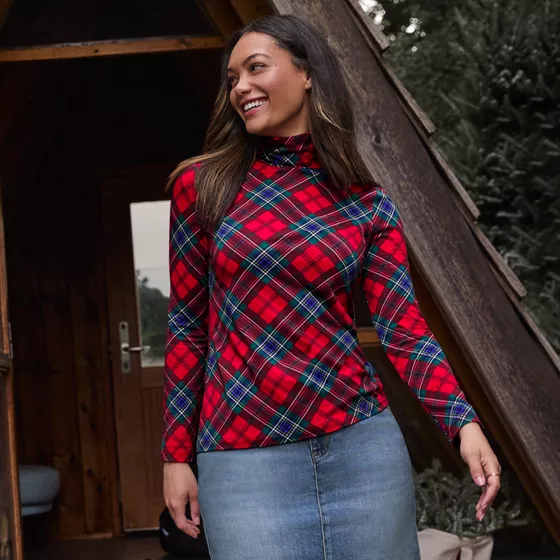 Lightweight Jersey Long Sleeve Turtleneck - primary