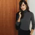 Lightweight Jersey Long Sleeve Turtleneck, alternative image