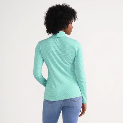 Women's Lightweight Jersey Skimming Long Sleeve Turtleneck - image 1