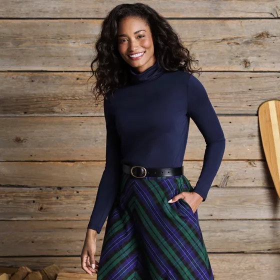 Lightweight Jersey Long Sleeve Turtleneck - primary