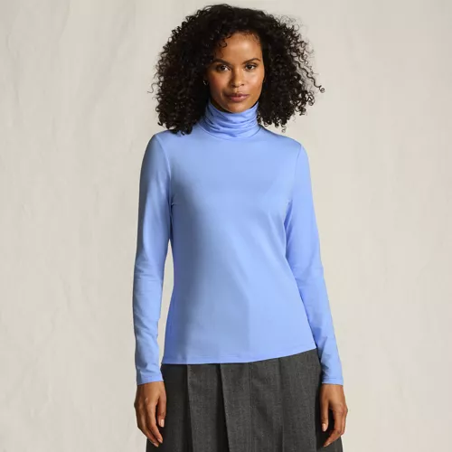 Lightweight Jersey Long Sleeve Turtleneck, alternative image