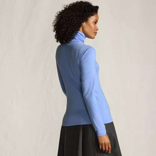 Lightweight Jersey Long Sleeve Turtleneck, alternative image