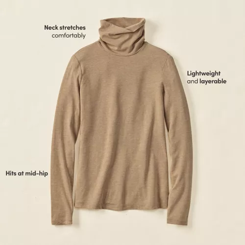 Lightweight Jersey Long Sleeve Turtleneck, alternative image