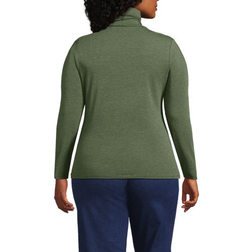 Women's Lightweight Jersey Skimming Long Sleeve Turtleneck - image 3