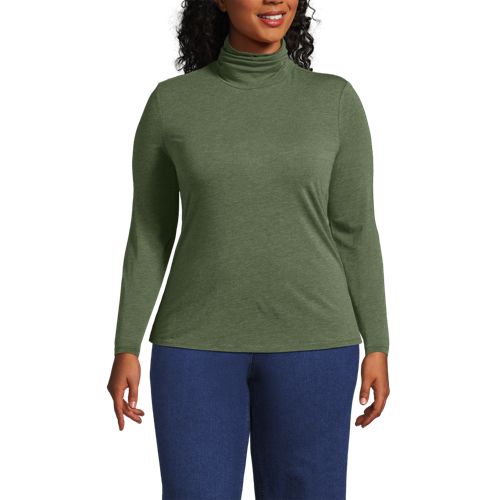 Women's Lightweight Jersey Skimming Long Sleeve Turtleneck - image 2
