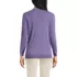 Women's Petite Relaxed Cotton Long Sleeve Mock Turtleneck, Back