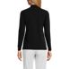 Women's Petite Relaxed Cotton Long Sleeve Mock Turtleneck, Back