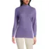 Women's Petite Relaxed Cotton Long Sleeve Mock Turtleneck, Front