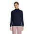 Women's Petite Relaxed Cotton Long Sleeve Mock Turtleneck, Front