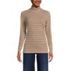 Women's Relaxed Cotton Long Sleeve Mock Turtleneck