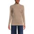 Women's Petite Relaxed Cotton Long Sleeve Mock Turtleneck, Front
