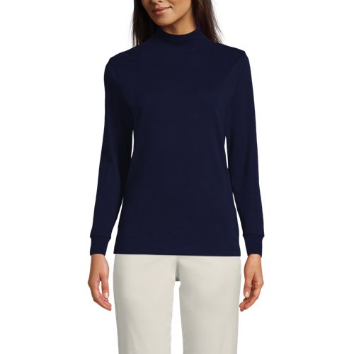 Women's petite cotton turtleneck sales