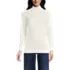 Women's Petite Relaxed Cotton Long Sleeve Mock Turtleneck, Front