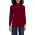 Women's Petite Relaxed Cotton Long Sleeve Mock Turtleneck, Front