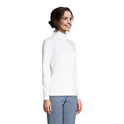 Women's Relaxed Cotton Long Sleeve Mock Turtleneck, alternative image