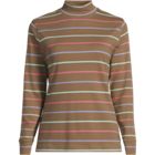 Women's Relaxed Cotton Long Sleeve Mock Turtleneck
