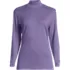 Women's Petite Relaxed Cotton Long Sleeve Mock Turtleneck, Front
