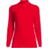 Women's Petite Relaxed Cotton Long Sleeve Mock Turtleneck, Front
