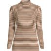 Women's Relaxed Cotton Long Sleeve Mock Turtleneck