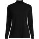 Women's Petite Relaxed Cotton Long Sleeve Mock Turtleneck, Front