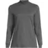 Women's Petite Relaxed Cotton Long Sleeve Mock Turtleneck, Front