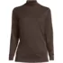 Women's Plus Size Relaxed Cotton Long Sleeve Mock Turtleneck, Front