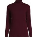 Women's Relaxed Cotton Long Sleeve Mock Turtleneck